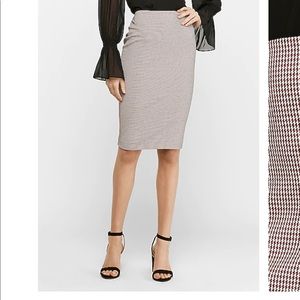Express checkered pencil skirt